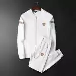 ensemble versace homme survetement jacket tracksuit hf embroidery tights zipper white